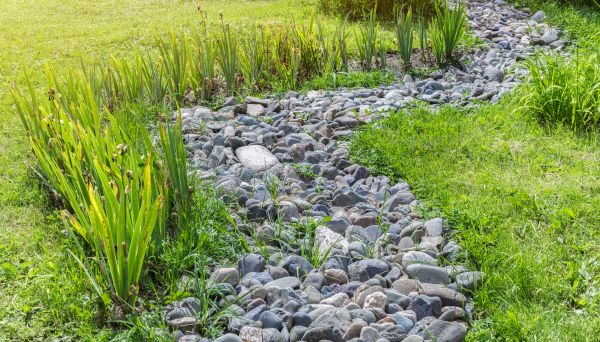 River Rock Garden Installation in Brownsville